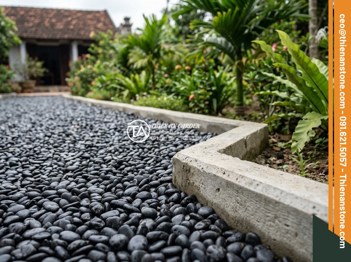 Kỹ Thuật Bo Viền Cho Khu Vực Rải Sỏi Không Bị Tràn Ra Ngoài - Hình 14 Kỹ Thuật Bo Viền Cho Khu Vực Rải Sỏi Không Bị Tràn Ra Ngoài - Economic advantages visualized through well-maintained gravel area with durable