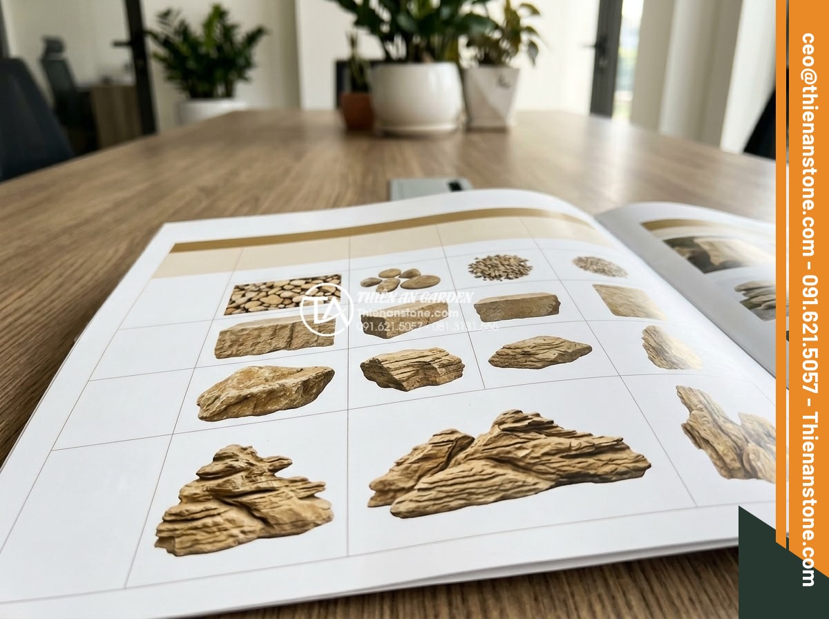 Mua đá cổ thạch ở đâu? Địa chỉ bán uy tín tại TPHCM và Hải Phòng - Price comparison table display of various fossil stone sizes and types in a prof