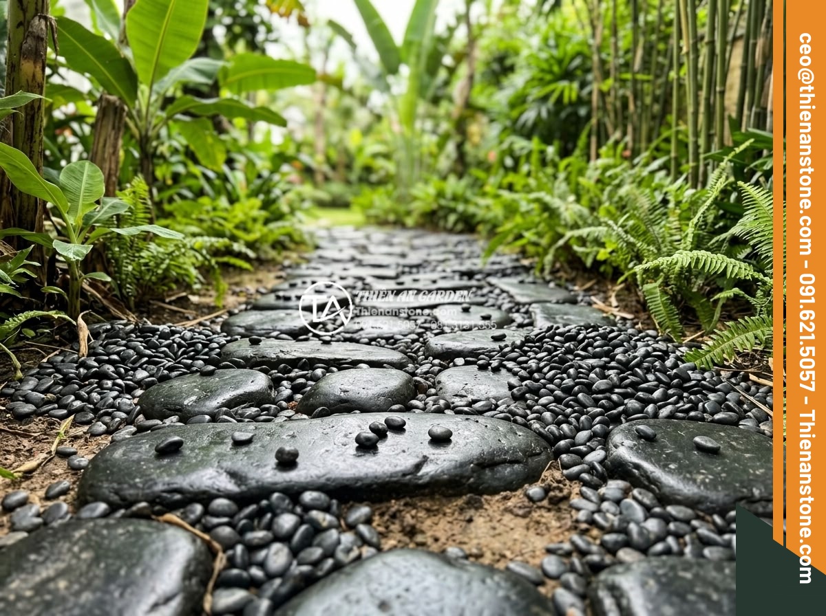Phối hợp đá bước dạo và sỏi trang trí: Bí quyết tạo lối đi ấn tượng - Common mistakes in garden path installation with uneven stones and poorly placed
