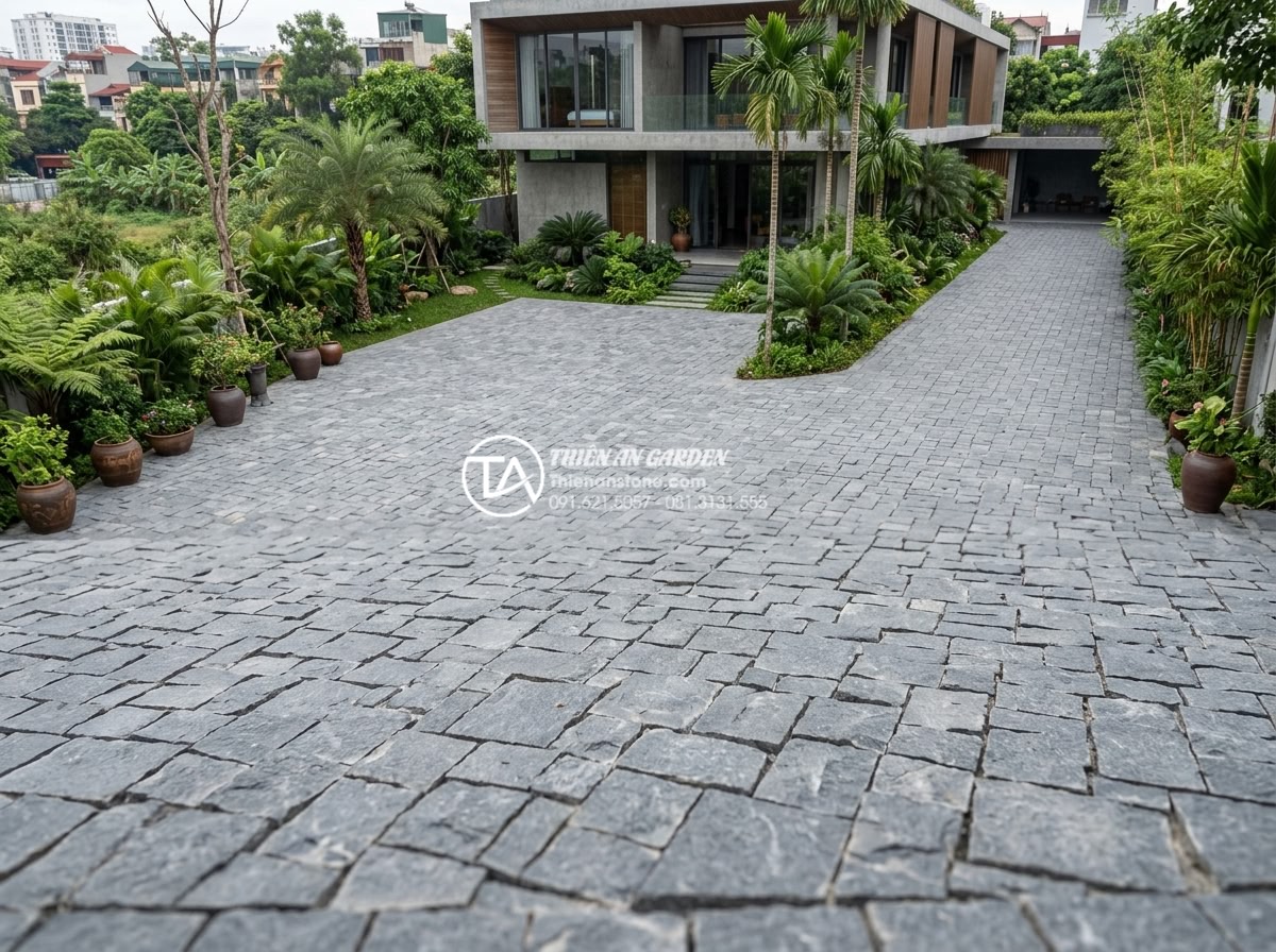Review 5 đơn vị cung cấp đá cubic uy tín nhất tại Hà Nội và TP.HCM - Beautiful completed project by Thien An Stone featuring extensive cubic stone pa