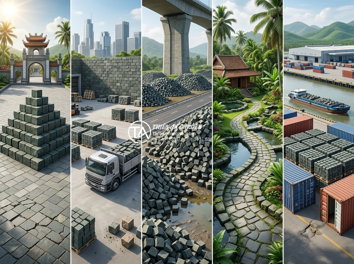 Review 5 đơn vị cung cấp đá cubic uy tín nhất tại Hà Nội và TP.HCM - Side-by-side comparison infographic of the 5 top cubic stone suppliers with pros