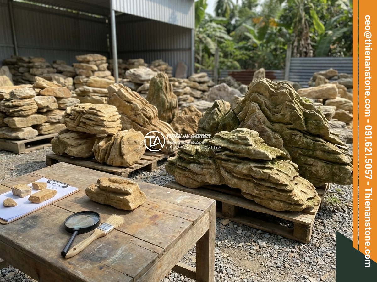 Tại sao giá đá cổ thạch làm hòn non bộ lại có sự chênh lệch lớn? - Warning signs and quality inspection process for identifying genuine vs cheap an