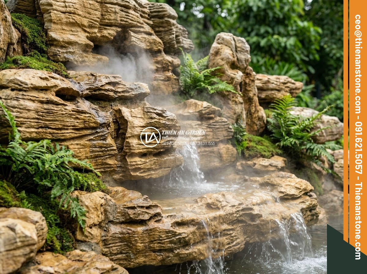 Tạo hệ thống phun sương cho thác nước đá cổ thạch: Hướng dẫn chi tiết - Hình 8 Tạo hệ thống phun sương cho thác nước đá cổ thạch: Hướng dẫn chi tiết - Detailed scientific view of mist system integration with fossil stone properties