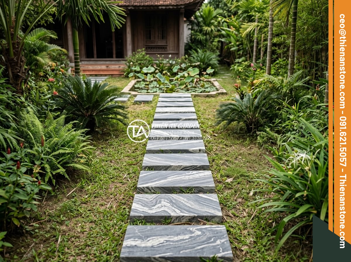 Top 10 lỗi phong thủy khi đặt đá dậm bước làm hao tài tốn của - Incorrect placement of stepping stones blocking Feng Shui wealth direction in a 