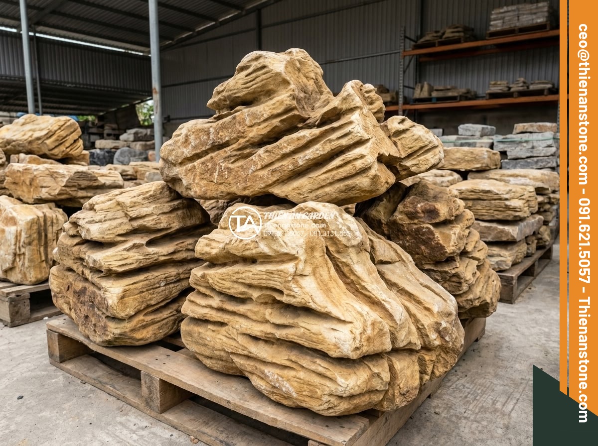 Top 5 địa chỉ bán đá cổ thạch TPHCM uy tín, hỗ trợ vận chuyển tận nơi - Hình 13 Top 5 địa chỉ bán đá cổ thạch TPHCM uy tín, hỗ trợ vận chuyển tận nơi - Customer inspecting quality of ancient stones by hand at a TPHCM stone supplier