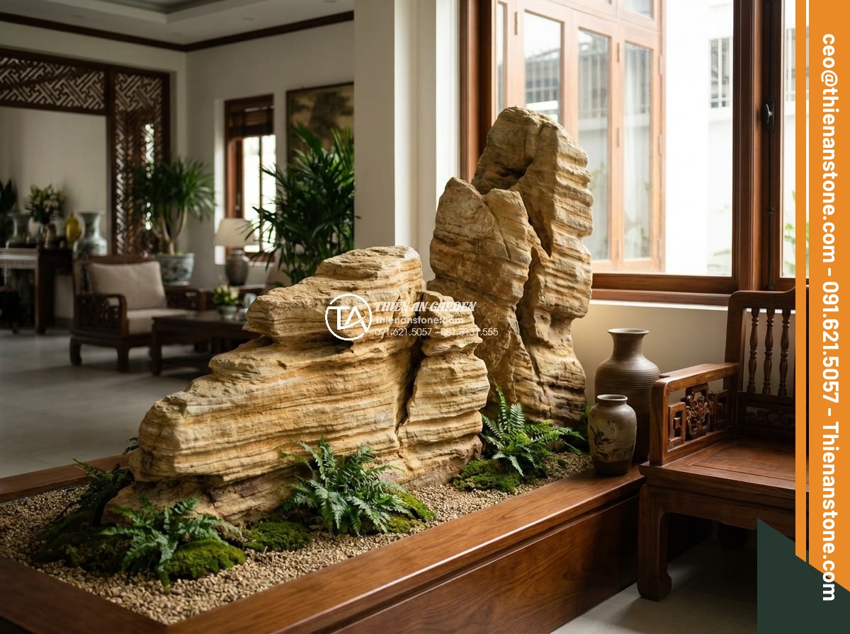 Ứng dụng đá cổ thạch trong trang trí nội thất: Điểm nhấn sang trọng - Hình 20 Ứng dụng đá cổ thạch trong trang trí nội thất: Điểm nhấn sang trọng - Long-term preserved ancient stone features in elegant home interior demonstratin