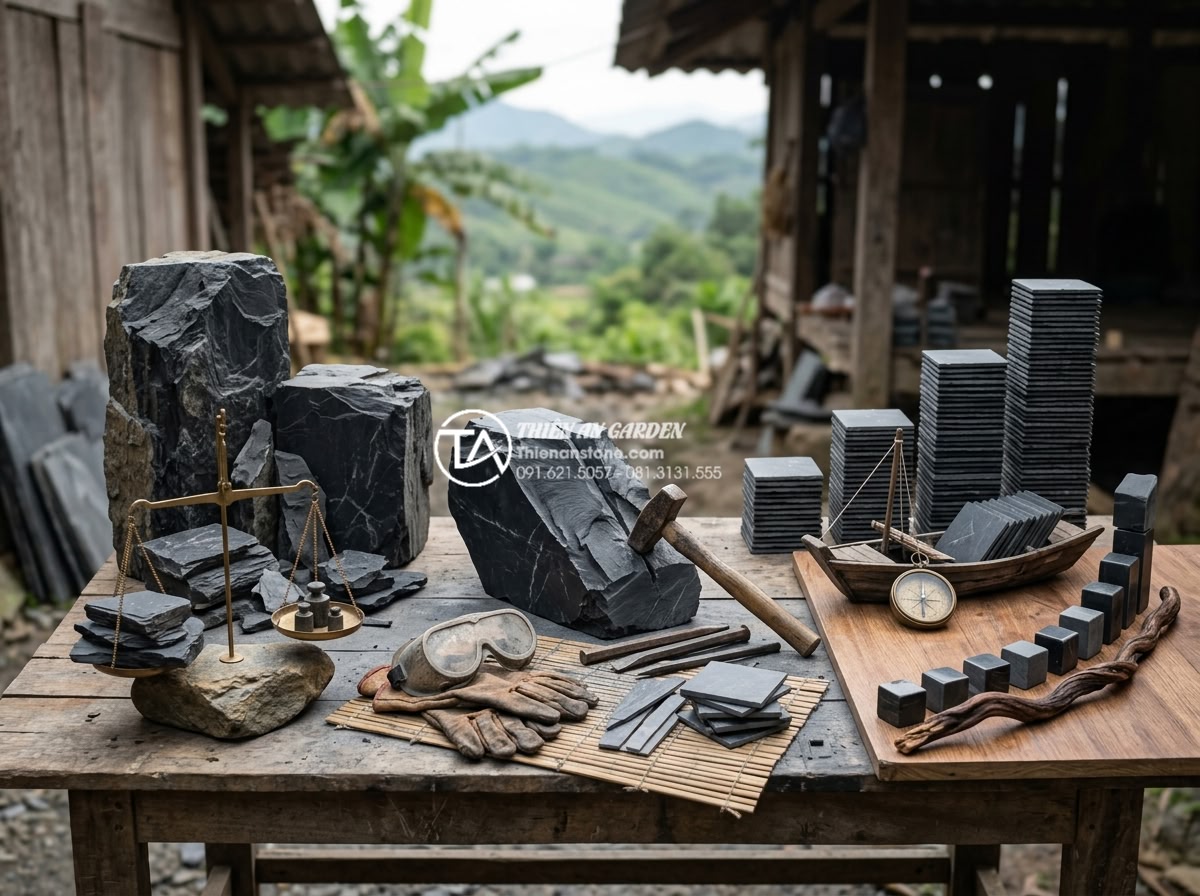 Báo giá đá rối ốp tường 2026: Cập nhật chi phí vật tư và nhân công - Infographic style image illustrating factors affecting 2026 stone prices includi