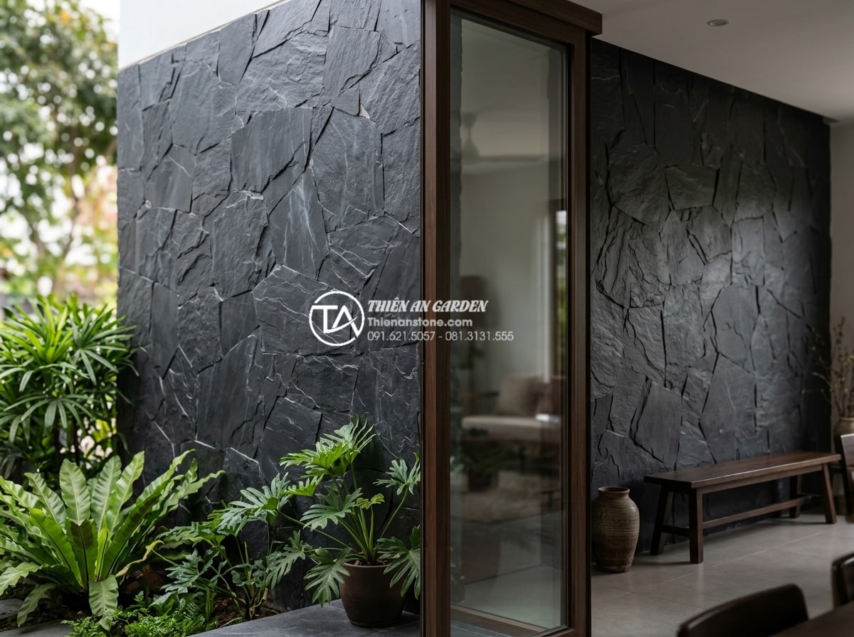 Đá rối ốp tường: Nghệ thuật tạo điểm nhấn cho không gian sống - Real project examples of different stone rối types applied on interior and exter