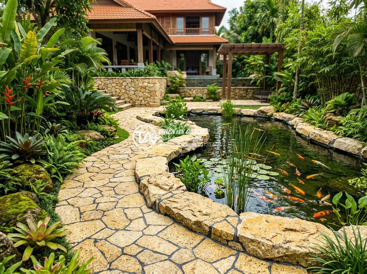 Kỹ thuật chà ron đá rối: Bí quyết để có mạch đá đều và đẹp - Beautiful examples of chaotic stone designs with perfect grouting in modern gard