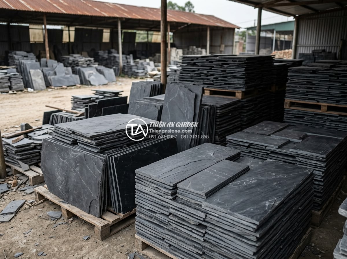 Mua đá rối ở đâu uy tín? Top 5 tổng kho đá tự nhiên lớn nhất - Variety of stone colors available at Minh Long natural stone warehouse