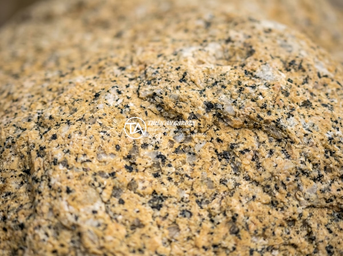 Review độ bền đá rối đen Lai Châu khi lát đường đi ô tô - Detailed macro photograph of black Lai Chau stone surface showing mineral compos