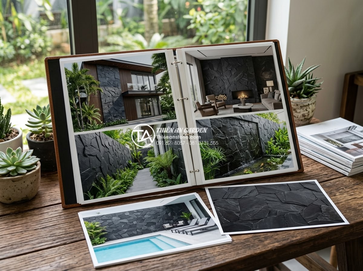 Ưu điểm của đá rối vàng ốp tường trong phong thủy nhà ở - Beautiful completed project portfolio showcasing multiple golden chaotic stone w