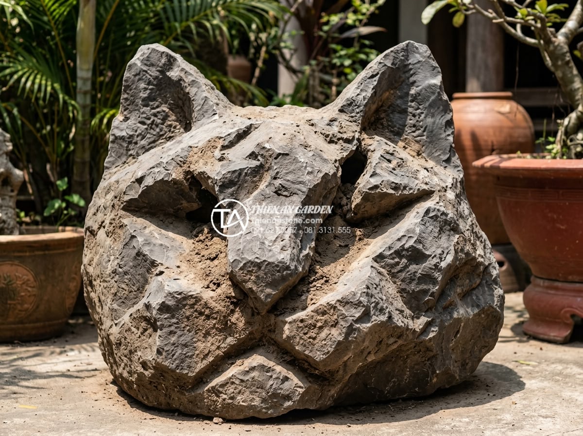 Mẹo tạo rêu xanh tự nhiên trên đá tai mèo bonsai cực đơn giản - Step by step preparation process showing cleaning and brushing of cat ear stone 
