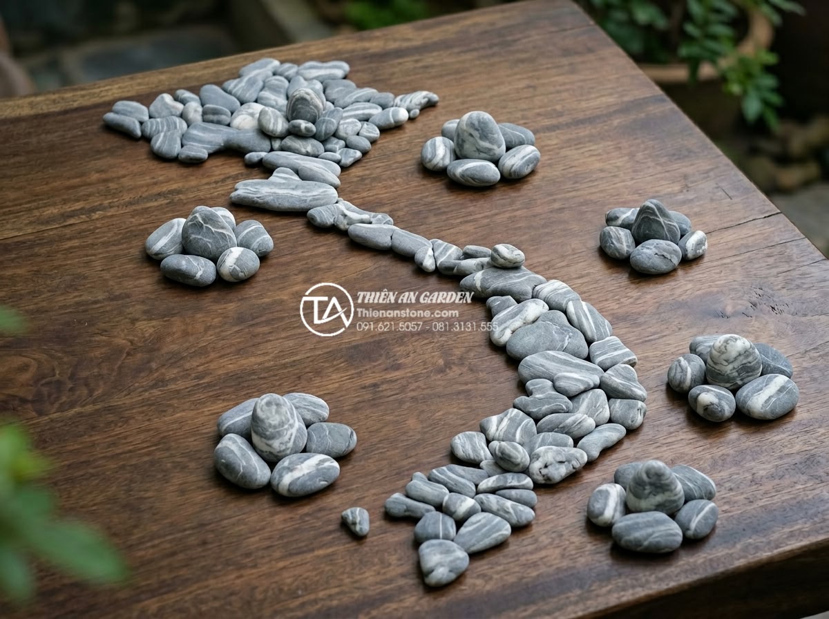 Mua đá cuội vân mây ở đâu? Top 5 địa chỉ cung cấp uy tín, giá sỉ - Map style infographic showing locations of top 5 reputable pebble stone supplier