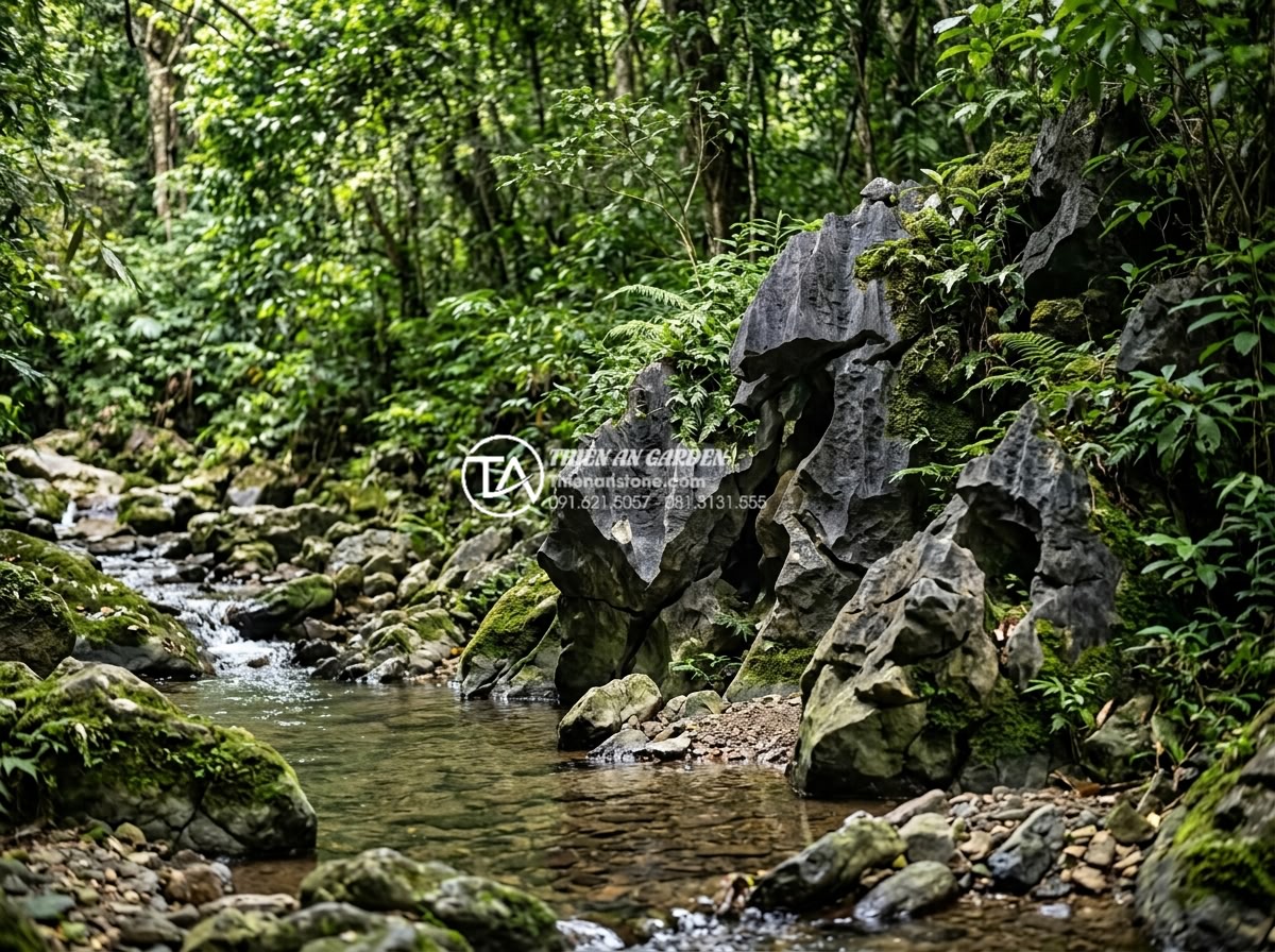 So sánh đá tai mèo Hà Giang và đá tai mèo Cúc Phương: Loại nào đẹp hơn? - Lush green forest environment in Cuc Phuong National Park showing natural cat ea