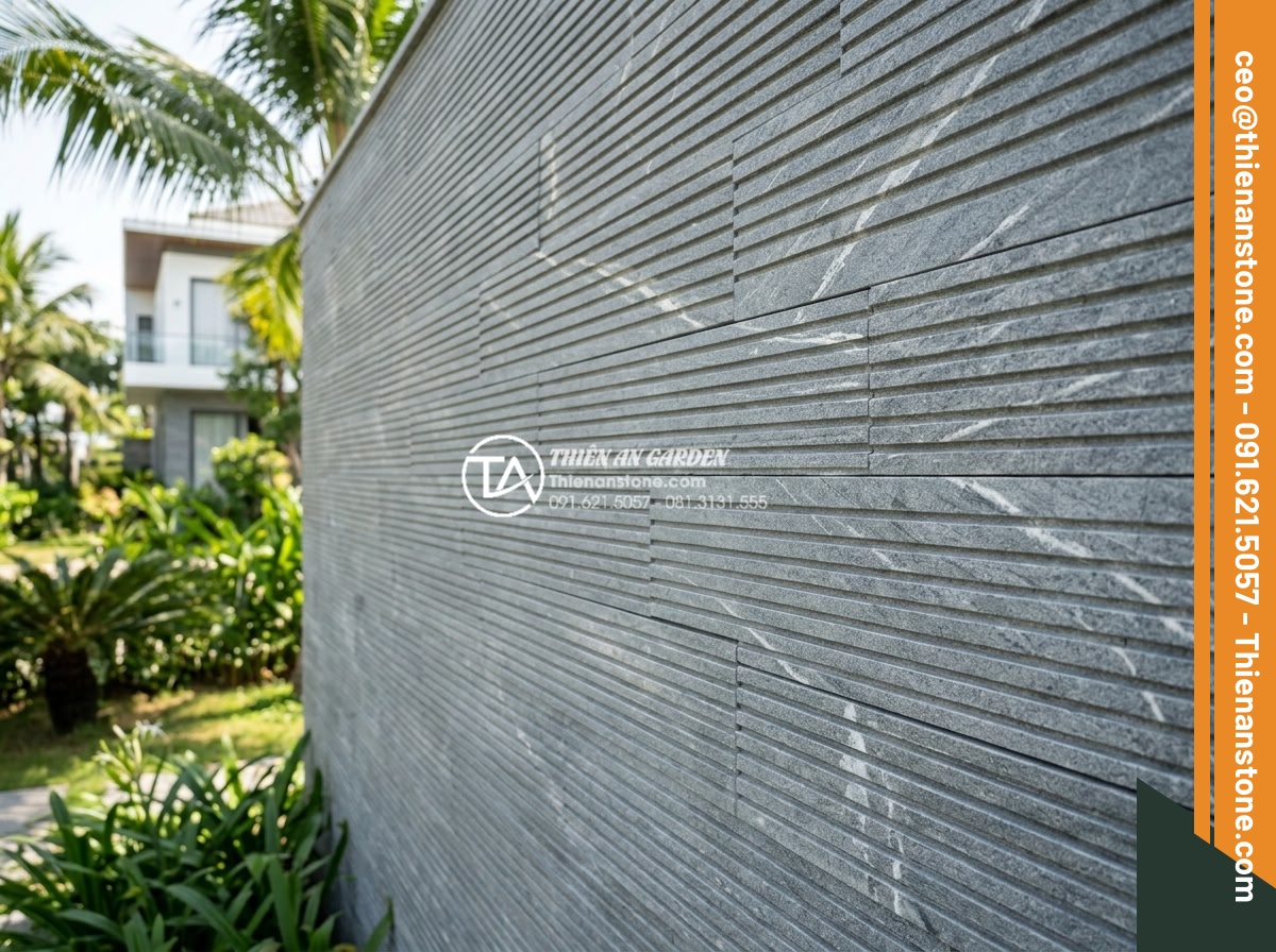 Cách tính diện tích và số lượng đá răng lược cần mua chính xác nhất - Completed high-end residential project showcasing precise stone quantity plannin