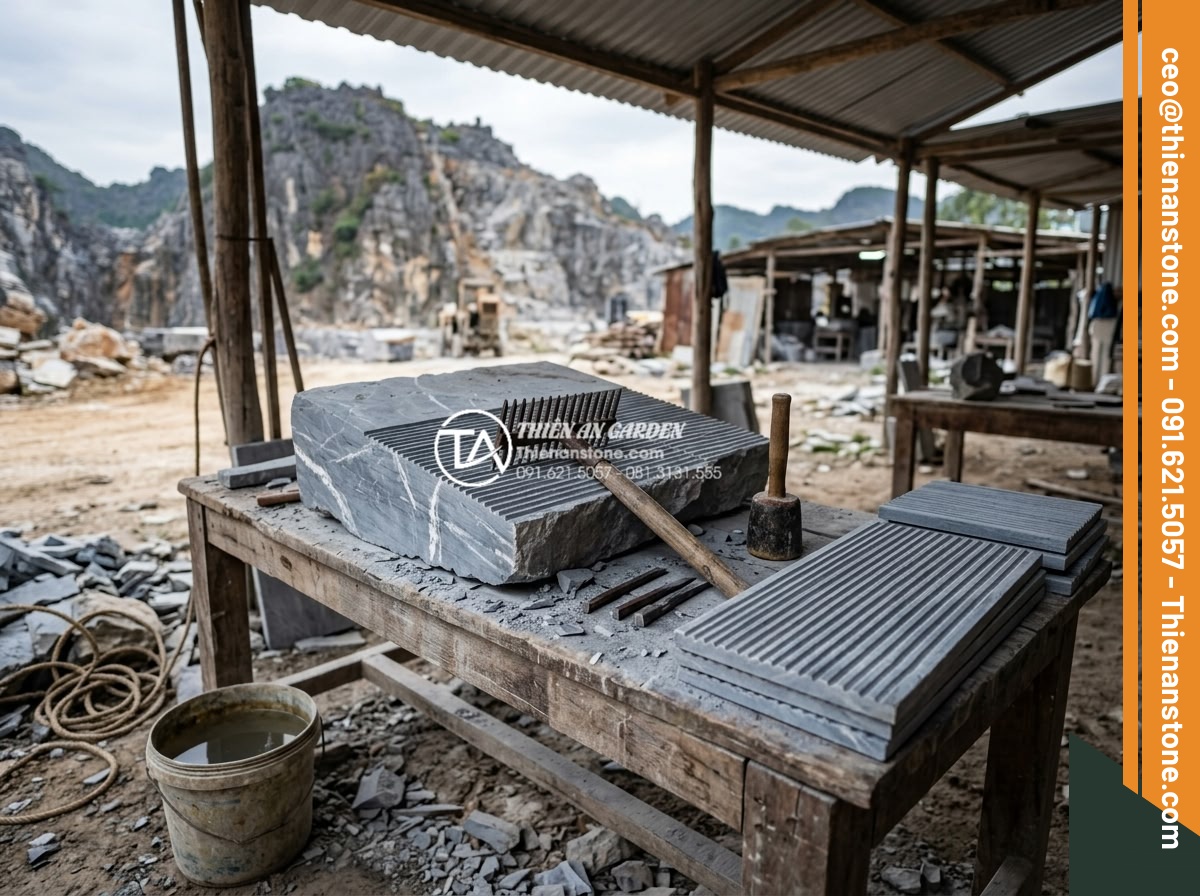 Checklist 5 bước kiểm tra chất lượng đá răng lược khi nhận hàng - Hình 19 Checklist 5 bước kiểm tra chất lượng đá răng lược khi nhận hàng - Traditional handmade production process of natural tooth comb stone at Vietnames