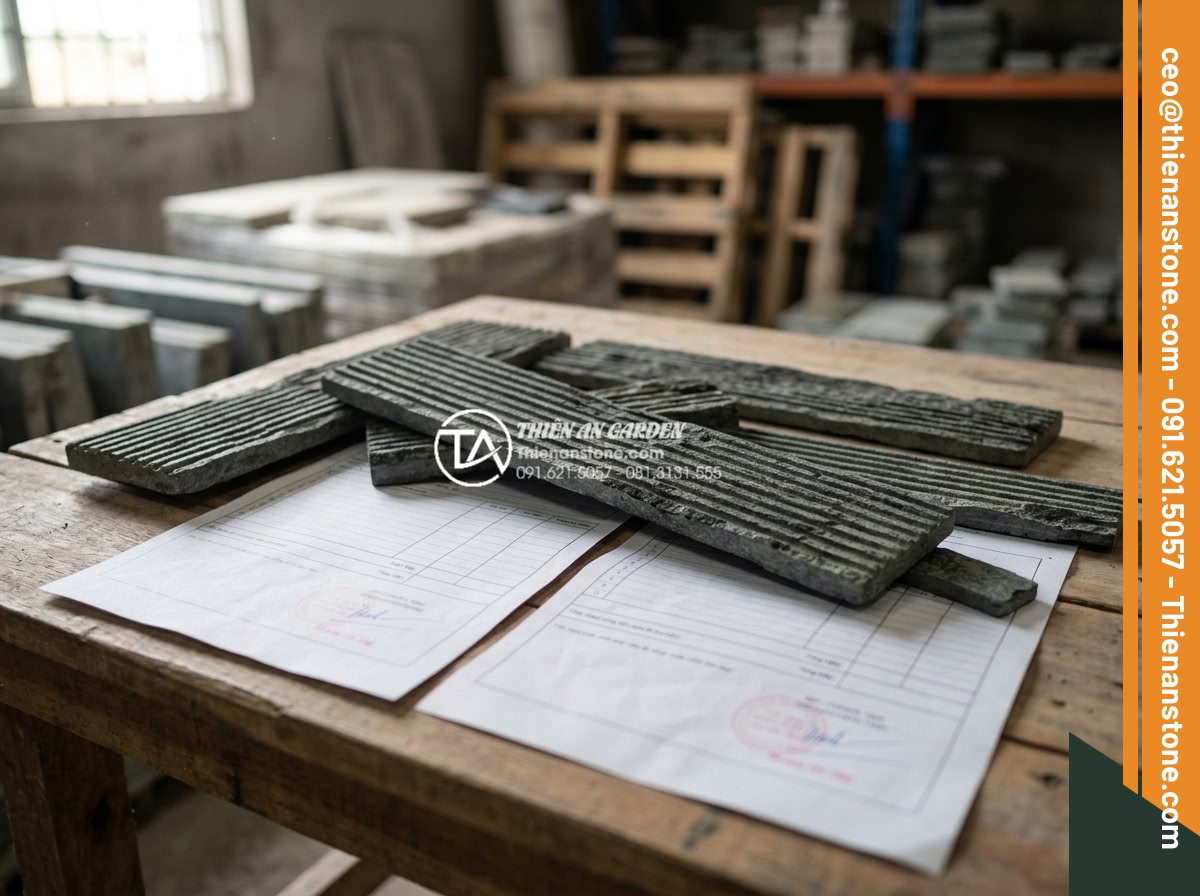 Checklist 5 bước kiểm tra chất lượng đá răng lược khi nhận hàng - Hình 6 Checklist 5 bước kiểm tra chất lượng đá răng lược khi nhận hàng - Warehouse receipt and origin certificate paperwork for high quality da rang luoc