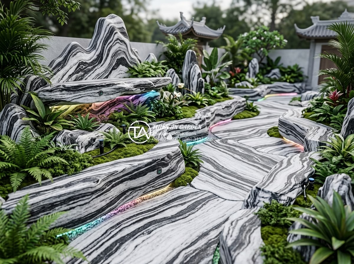 Nghệ thuật thiết kế Layout lũa săn đá (San đá) đỉnh cao - Futuristic concept rendering of next-generation smart lava stone (lũa san đá) ga