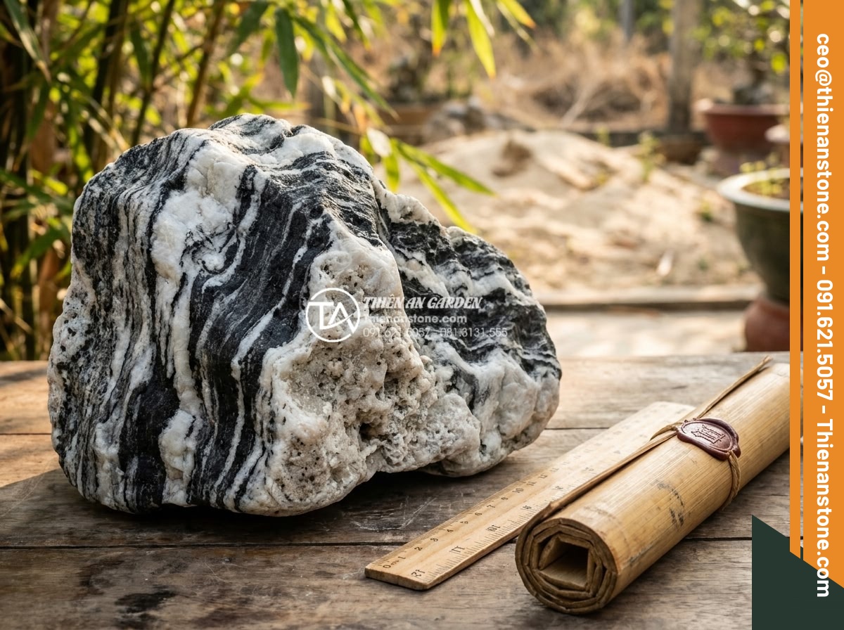 Cách thiết kế tiểu cảnh khô gầm cầu thang chuẩn phong thủy, rước tài lộc - Hình 3 Cách thiết kế tiểu cảnh khô gầm cầu thang chuẩn phong thủy, rước tài lộc - Close-up professional macro photography of premium natural stones used in dry la