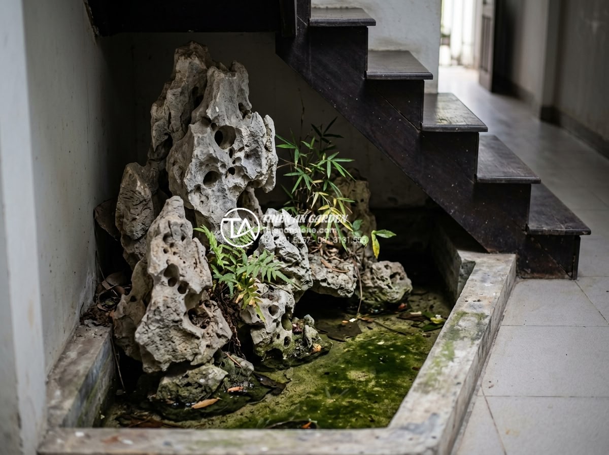 Cách thiết kế tiểu cảnh nước gầm cầu thang hóa giải 'điểm chết' trong kiến trúc - Hình 15 Cách thiết kế tiểu cảnh nước gầm cầu thang hóa giải 'điểm chết' trong kiến trúc - Common mistakes to avoid in under-stair water feature design and feng shui error