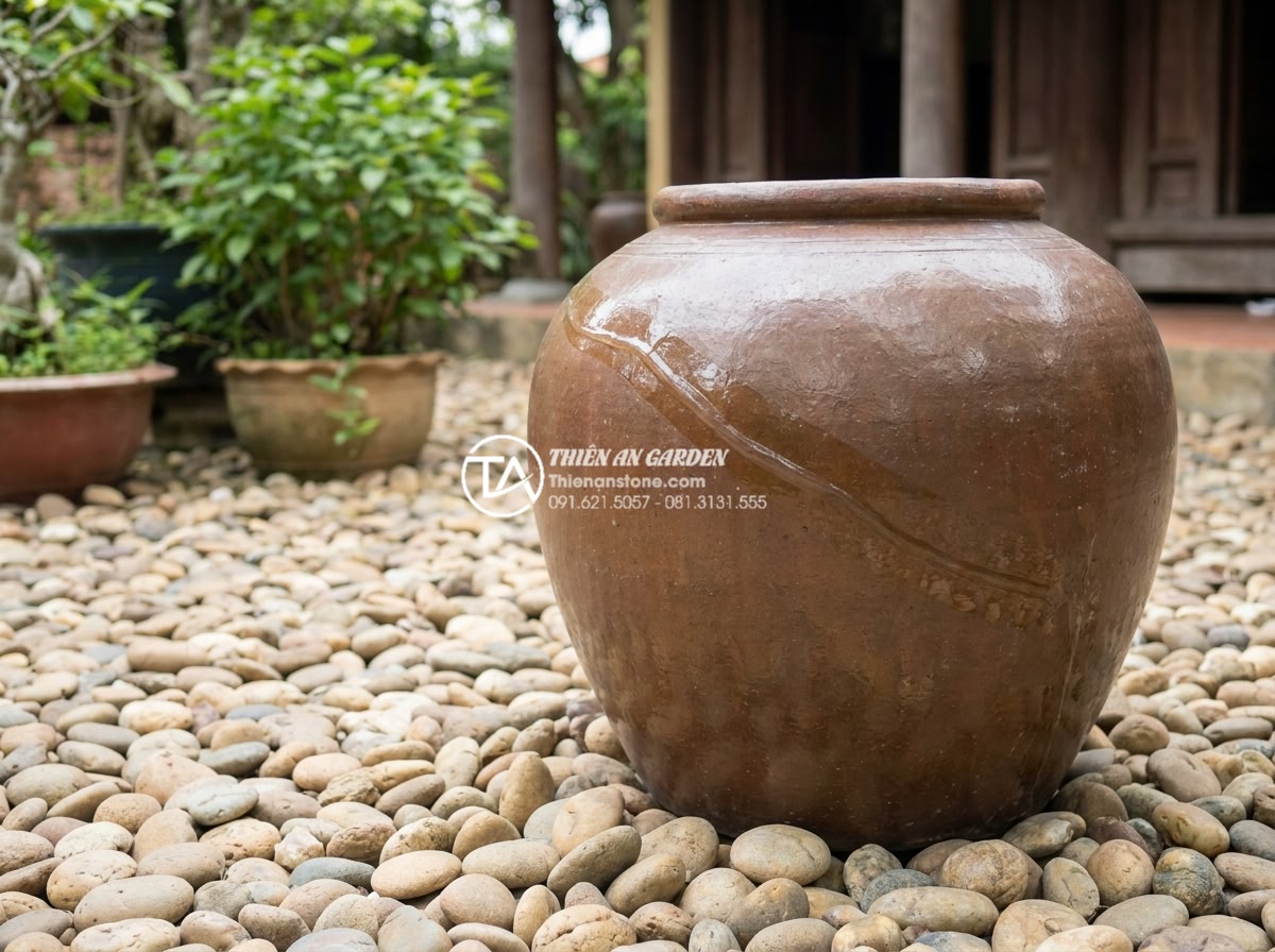 Khắc phục tình trạng chum nước tiểu cảnh bị rò rỉ nước: Hướng dẫn chi tiết - Repaired and polished cracked water jar looking brand new after professional epo