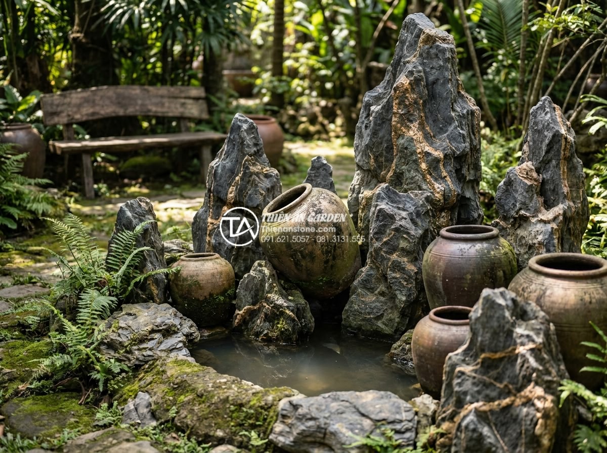 Kinh nghiệm chọn mua chum vại cũ làm tiểu cảnh mang nét hoài cổ - Hình 8 Kinh nghiệm chọn mua chum vại cũ làm tiểu cảnh mang nét hoài cổ - Reliable sourcing of vintage water pots from reputable antique collectors for ho