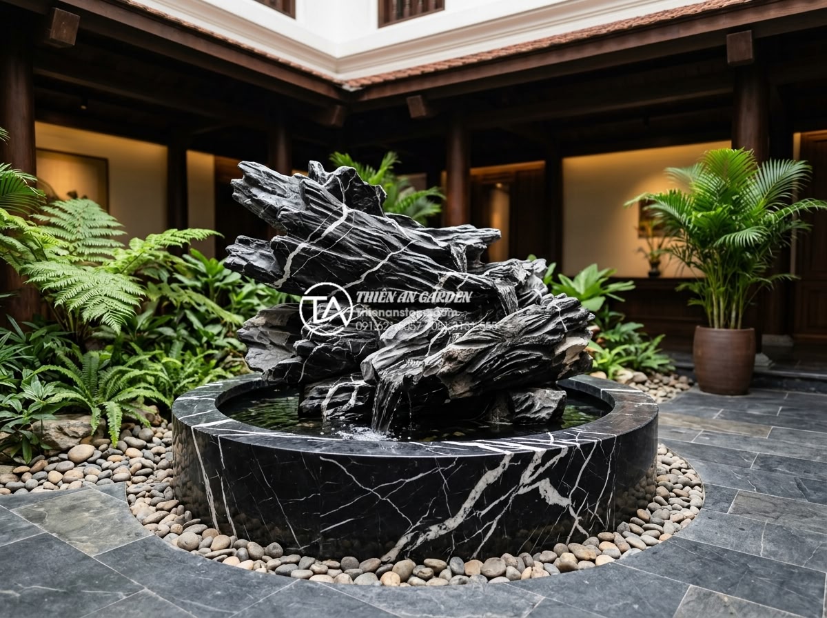 Tại sao tiểu cảnh nước chảy phong thủy lại được giới kinh doanh ưa chuộng? - Hình 16 Tại sao tiểu cảnh nước chảy phong thủy lại được giới kinh doanh ưa chuộng? - Professional consultation and correct installation of prosperity water feature i