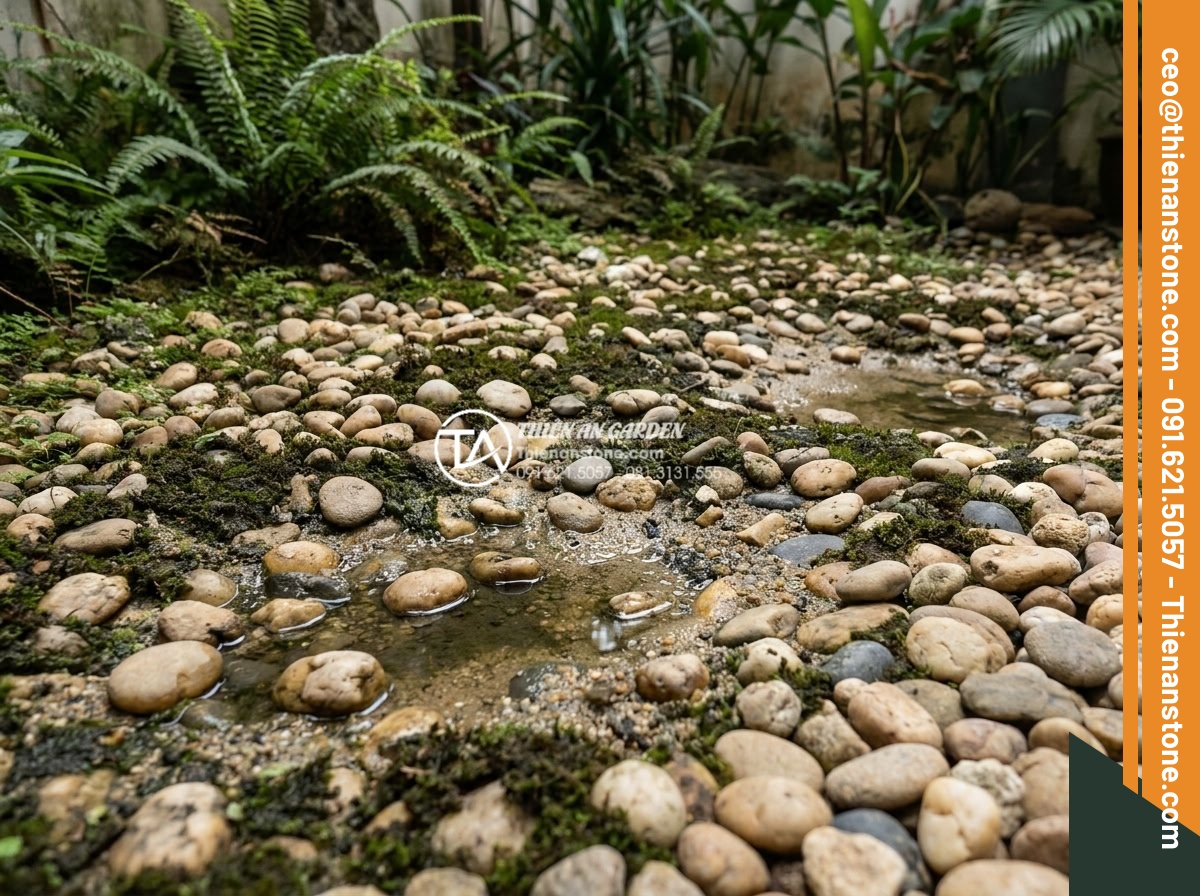 Tiểu cảnh khô Nhật Bản (Zen Garden): Tinh hoa nghệ thuật sắp đặt đá cảnh - Hình 10 Tiểu cảnh khô Nhật Bản (Zen Garden): Tinh hoa nghệ thuật sắp đặt đá cảnh - Common mistakes in DIY Japanese Zen garden showing poorly arranged mismatched st