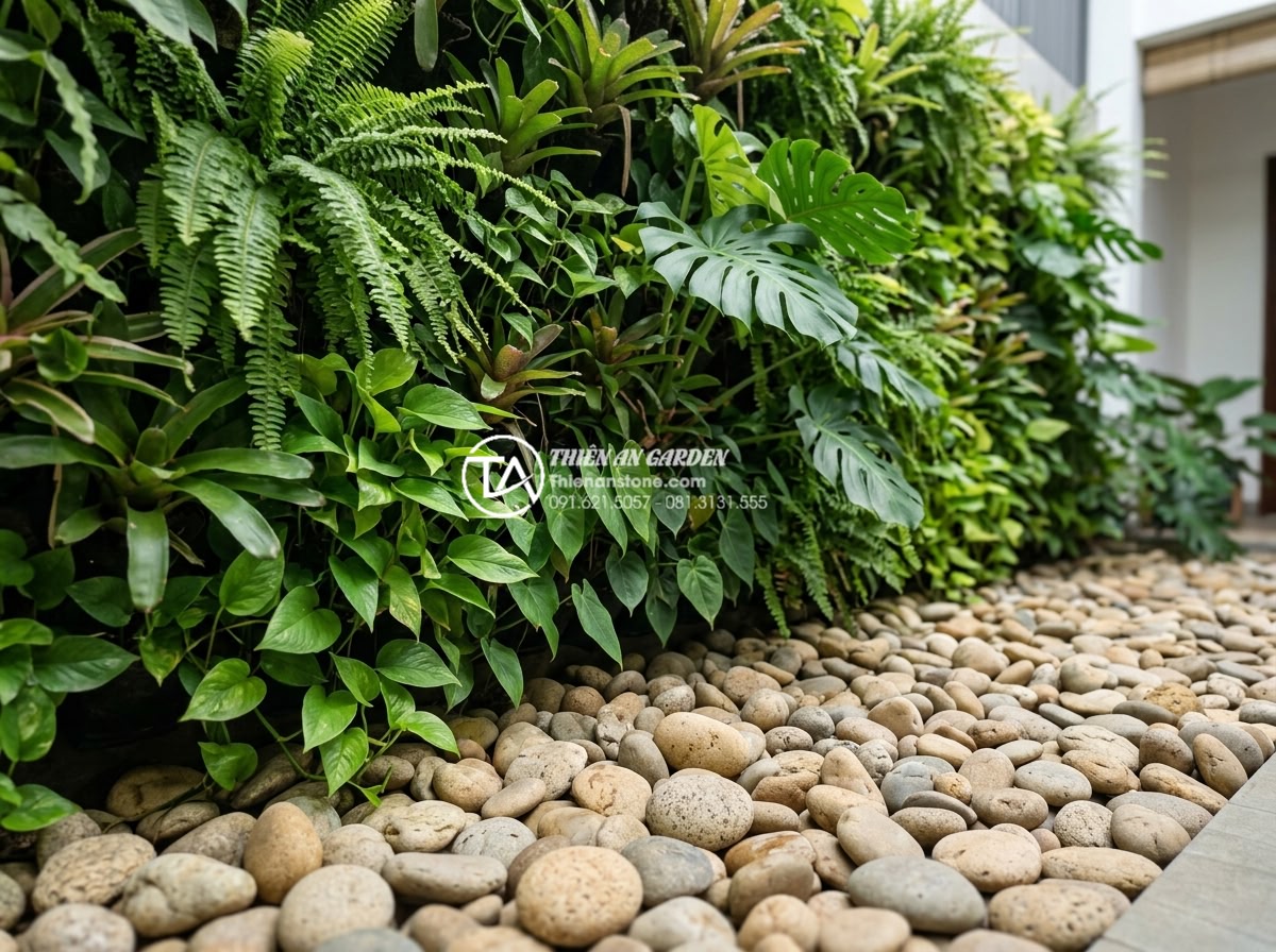 Xu hướng tiểu cảnh vách tường Tropical: Mang rừng nhiệt đới vào phòng khách - Hình 14 Xu hướng tiểu cảnh vách tường Tropical: Mang rừng nhiệt đới vào phòng khách - Healthy thriving tropical wall garden after proper maintenance with dense green