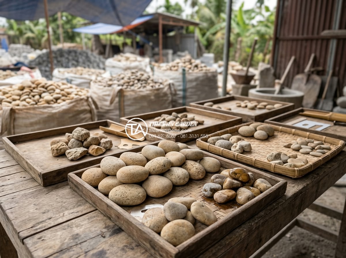 Đá Seiryu trong cảnh quan: Cách sử dụng và phối cảnh chuẩn nghệ thuật Nhật Bản - Before and after maintenance of aged Seiryu stones in outdoor landscape.
