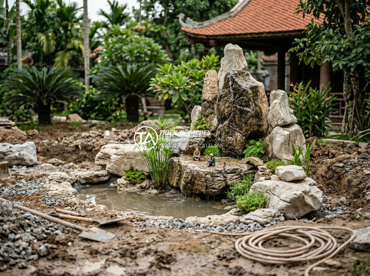 Đá Seiryu trong cảnh quan: Cách sử dụng và phối cảnh chuẩn nghệ thuật Nhật Bản - Modern Vietnamese garden trend using Seiryu stones with sustainable plants and e