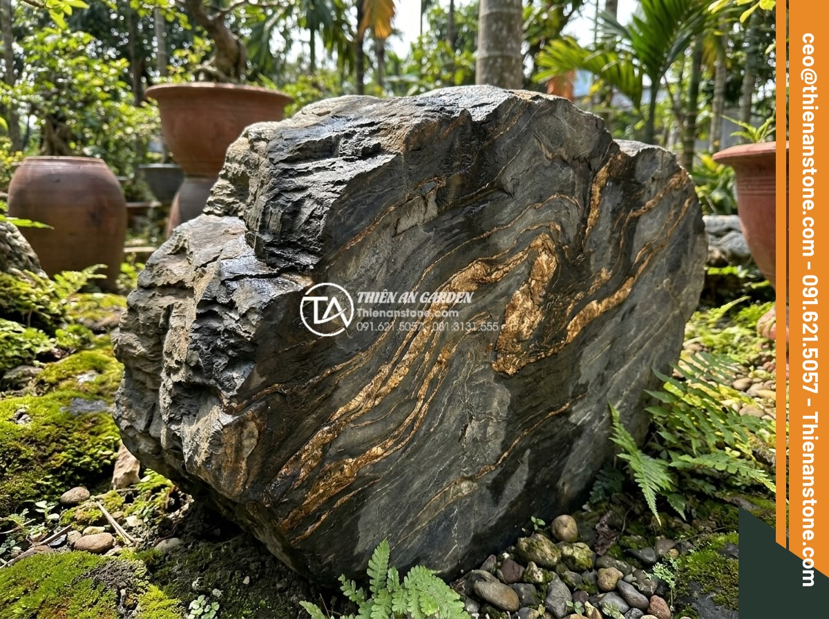 Sức hút từ những đường vân lớp lớp của đá trầm tích trong điêu khắc - Hình 2 Sức hút từ những đường vân lớp lớp của đá trầm tích trong điêu khắc - Geological cross-section of sedimentary rock formation with visible layered vein
