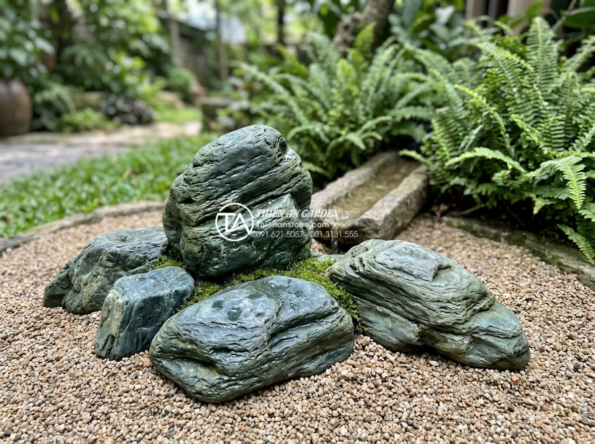 Tác động của thời tiết Việt Nam đến độ bền của đá xanh Nhật Bản - Step-by-step guide visuals for long-term care of blue Japanese stone against Vie