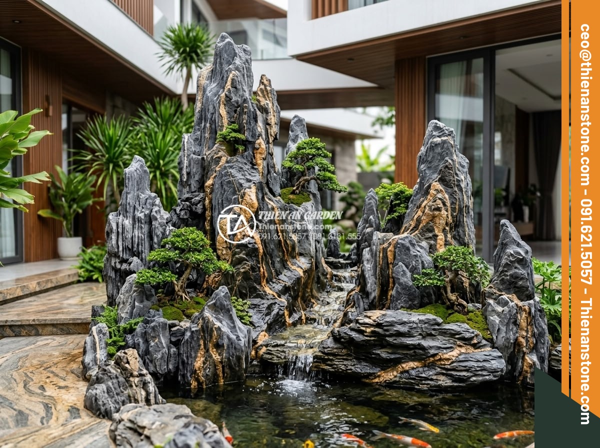 Top 10 mẫu hòn non bộ đá trầm tích đẹp nhất cho biệt thự - Future 2026 trends in sedimentary rock non-bo designs for high-end villas