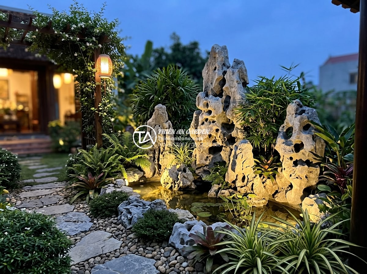 5 Sai lầm phong thủy nghiêm trọng khi bố trí tiểu cảnh góc sân vườn - Warm inviting professional lifestyle photo of happy Vietnamese family enjoying t