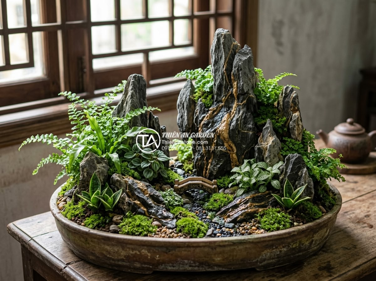Cách chọn cây xanh phù hợp cho tiểu cảnh sân vườn mini trong nhà - Futuristic 2026 trends in miniature indoor gardens with innovative plants and sm
