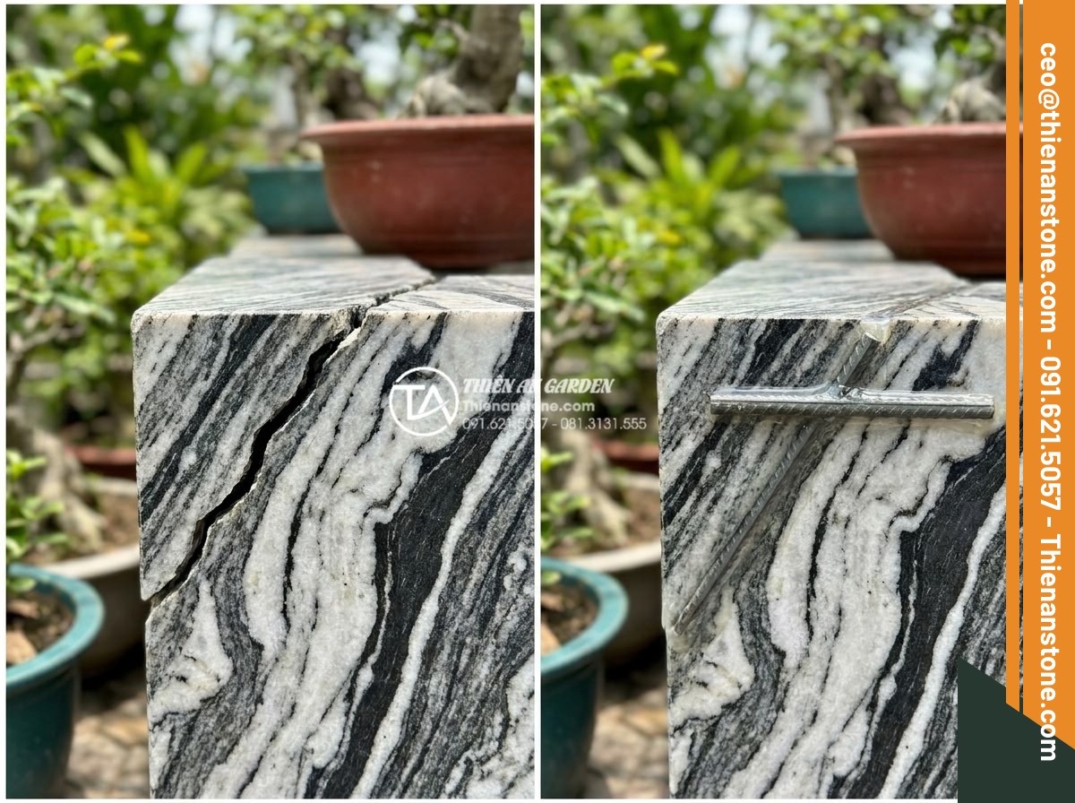 Hướng dẫn cách gắn keo và ghép đá tuyết sơn vững chãi nhất - Successful repair and reinforcement of failed tuyet son stone joint using proper