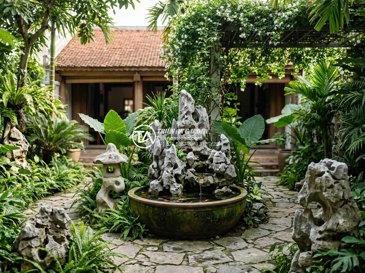 Tiểu cảnh sân vườn nhà cấp 4: Ý tưởng trang trí nông thôn xanh mát - Overview of benefits visualized through a beautiful level 4 house garden with st