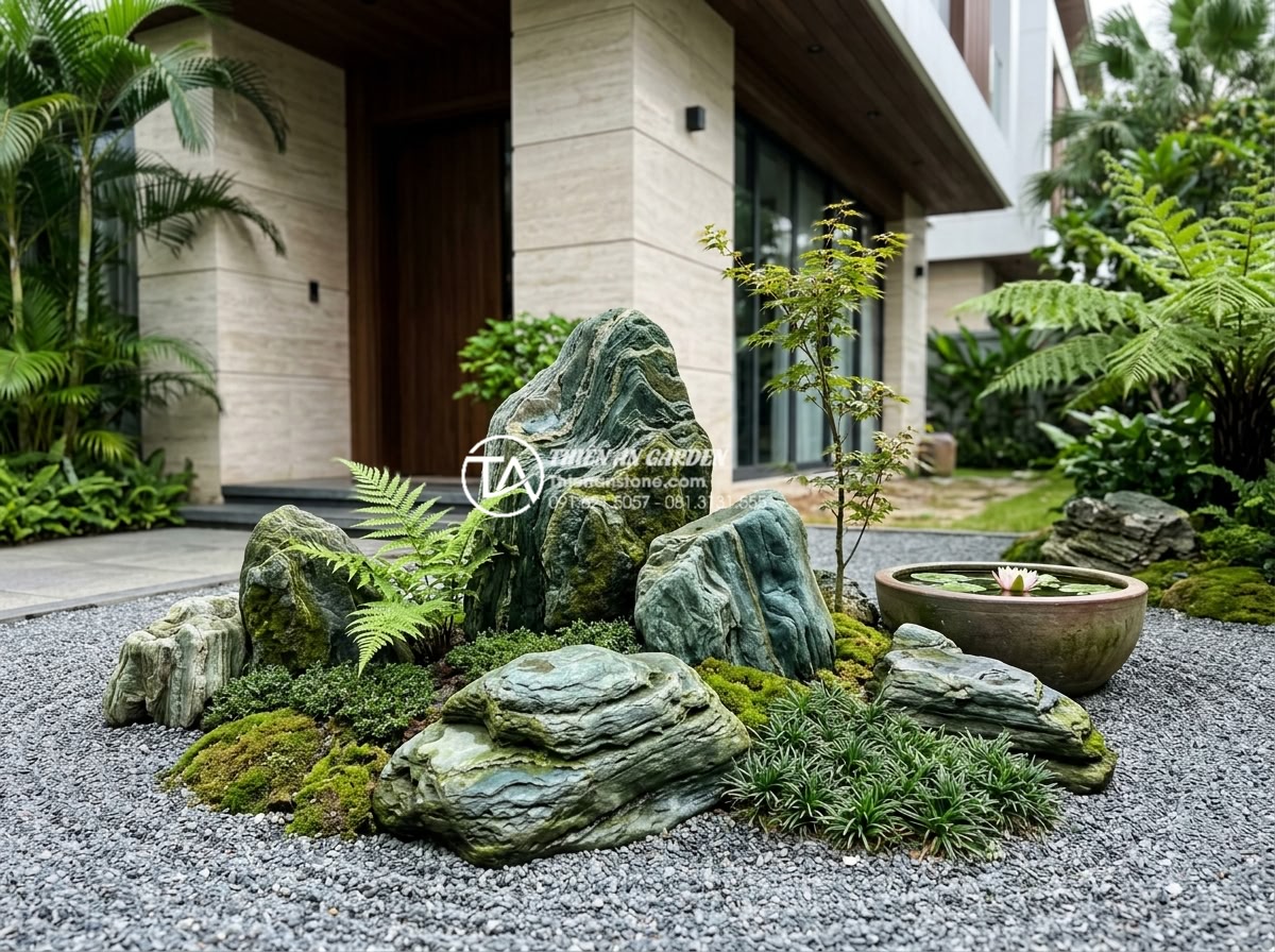 Tiểu cảnh sân vườn trước nhà: Bí quyết tạo ấn tượng đầu tiên - Inspiring examples of beautiful front yard small garden designs for townhouses a