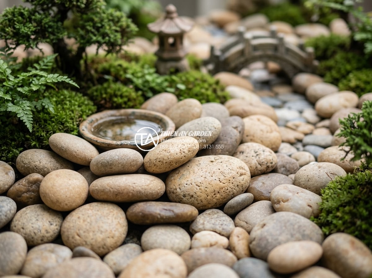 Top 10 loại đá tự nhiên trang trí tiểu cảnh góc sân bền đẹp vĩnh cửu - Detailed sandstone texture in miniature landscape setting highlighting natural e