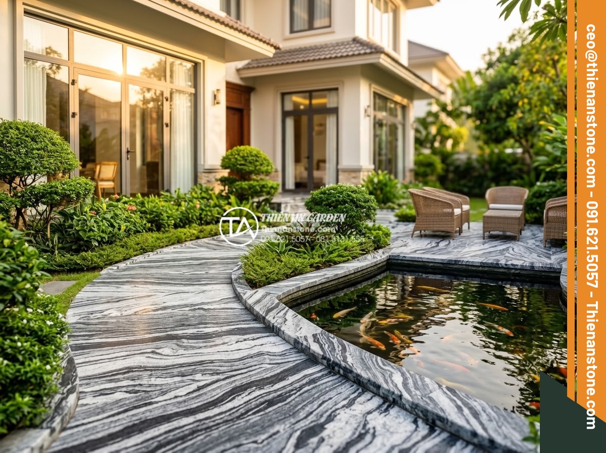 5 Sai lầm nghiêm trọng khi thiết kế tiểu cảnh sân sau khiến nhà u ám - Hình 9 5 Sai lầm nghiêm trọng khi thiết kế tiểu cảnh sân sau khiến nhà u ám - Beautiful final result professional photograph of a bright and luxurious Vietnam