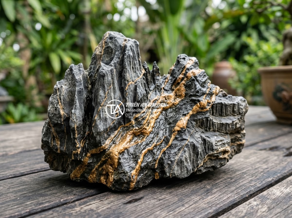Kinh nghiệm chọn đá cảnh trang trí tiểu cảnh trước nhà bền đẹp theo thời gian - Close-up professional photograph of various natural stone samples for front yard