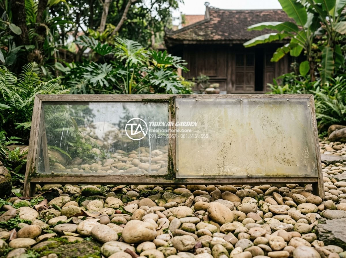 Nên dùng kính cường lực hay tấm nhựa lấy sáng cho mái che giếng trời? - Long-term weathered comparison of glass versus plastic skylight materials in a s