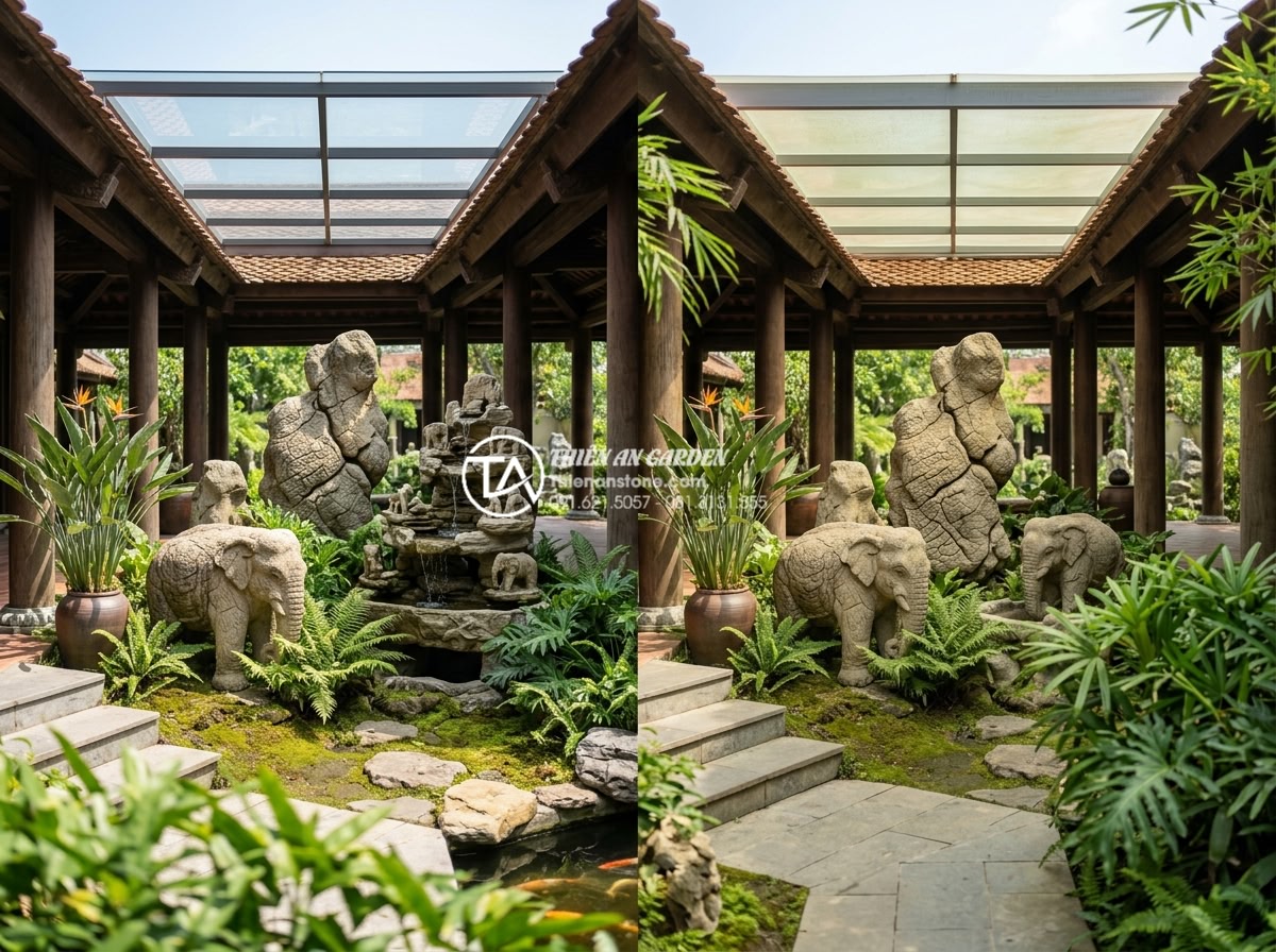 Nên dùng kính cường lực hay tấm nhựa lấy sáng cho mái che giếng trời? - Natural daylight transmission comparison showing tempered glass vs plastic skyli