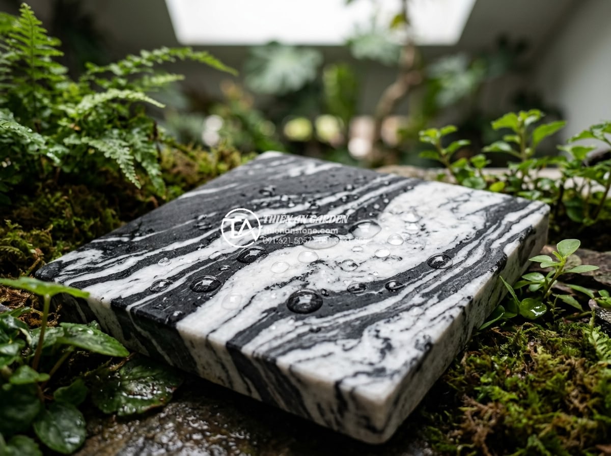 Quy trình chống thấm giếng trời triệt để tránh ẩm mốc tường - High-quality natural stone samples from Thien An Stone treated with premium wate