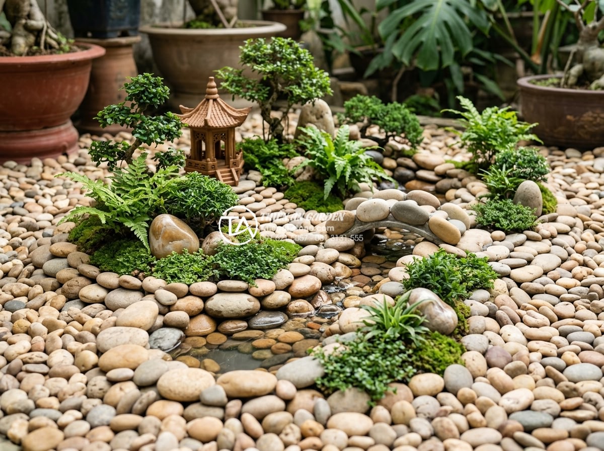 Tại sao nên dùng đá tự nhiên thay vì đá nhân tạo cho tiểu cảnh ngoài trời? - Completed high-end natural stone outdoor miniature landscape project by expert t