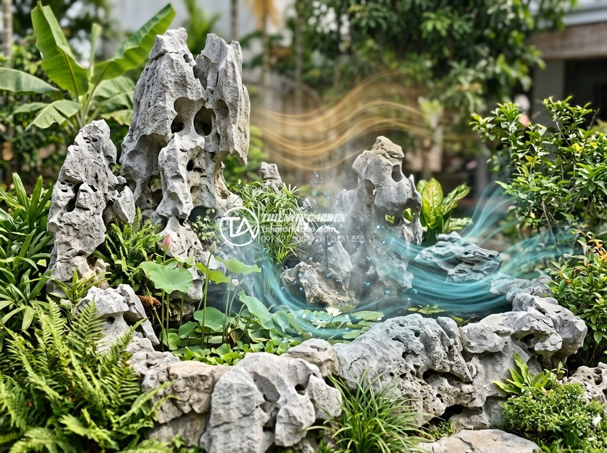 Tại sao tiểu cảnh sân sau lại là giải pháp chống nóng hiệu quả cho nhà ống? - Hình 5 Tại sao tiểu cảnh sân sau lại là giải pháp chống nóng hiệu quả cho nhà ống? - Scientific illustration style image showing water evaporation process in a backy