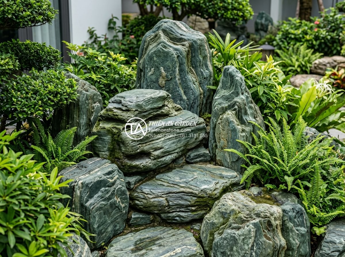 Bảo dưỡng định kỳ hòn non bộ: Những việc cần làm để giữ vẻ đẹp bền lâu - Gardener pruning and maintaining ornamental plants surrounding a beautifully res