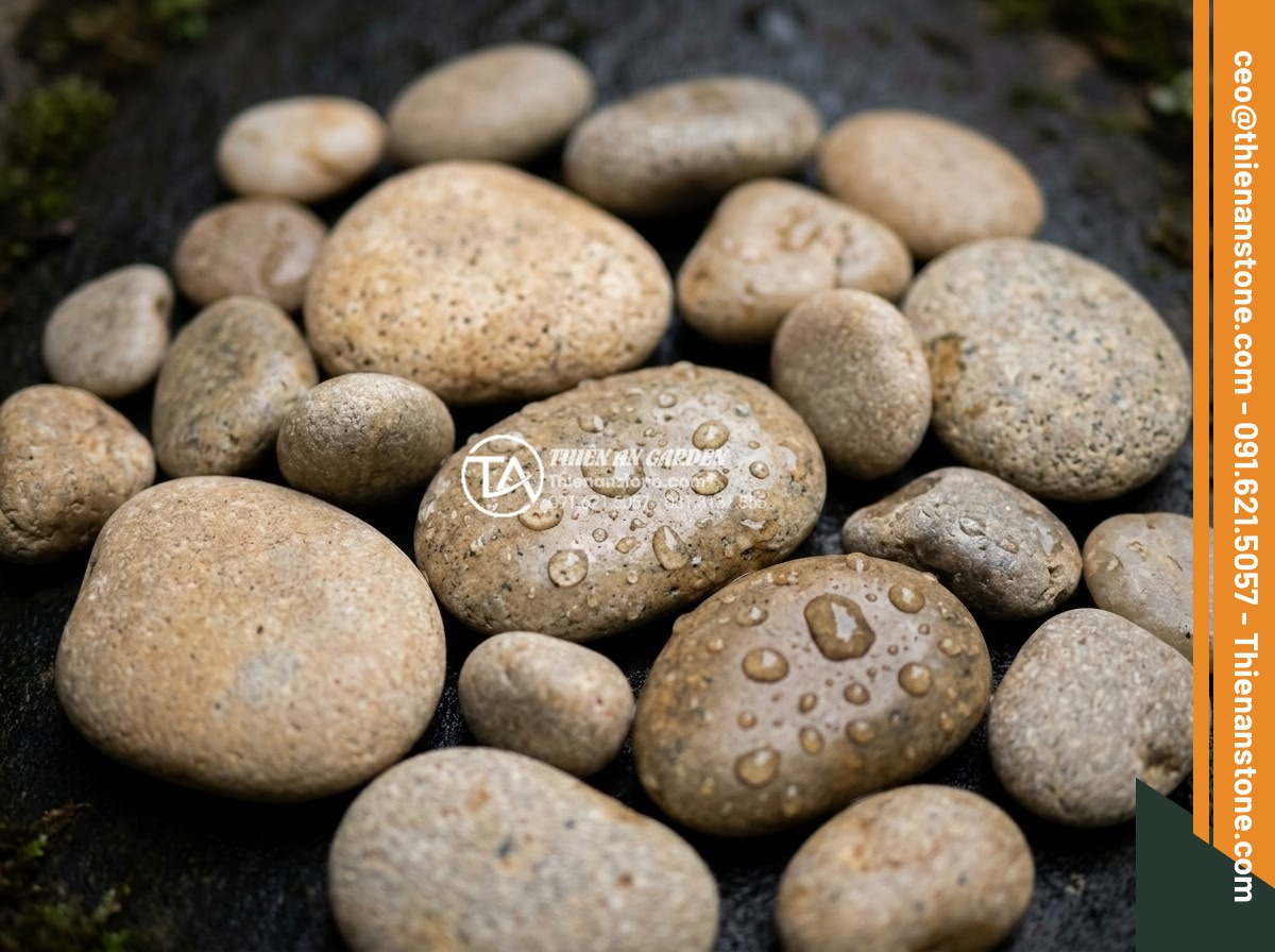 Top 5 đơn vị cung cấp đá cảnh làm non bộ uy tín nhất tại Việt Nam - Close-up detailed macro photograph of various natural stones used for non-bo: gr